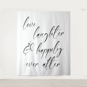 Tapete De Parede Amor, Riso & Felizes para Sempre