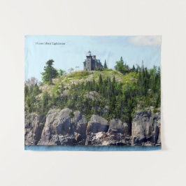 Tapete De Parede Ângulo largo do farol da Ilha Huron