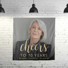 Tapete De Parede Animações Douradas de Script de Foto de 70 Festa d