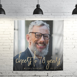 Tapete De Parede Animações Douradas de Script de Foto de 70 Festa d