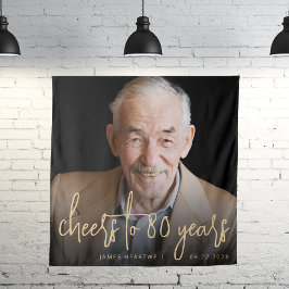 Tapete De Parede Animações Douradas de Script de Foto de 80 Festa d