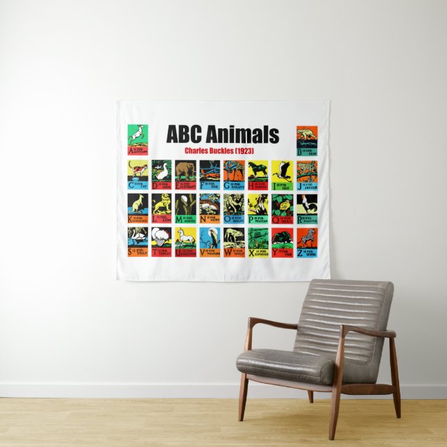 Tapete De Parede Animais ABC, Charles Buckles (1923) (In Situ (Horizontal))