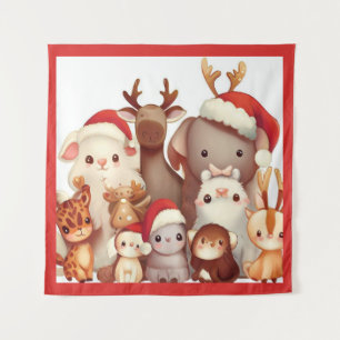 Tapete De Parede Animais de Natal 3