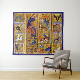 TAPETE DE PAREDE ANIMAIS DE NOMEAÇÃO DE ADAM,BESTIÁRIO MÉDIO,DERES,