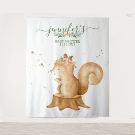 Tapete De Parede Animais Família de esquilos vida selvagem bebê fun
