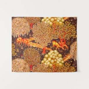 Tapete De Parede ANIMAIS FLORESTAIS, DERES POR FLORESTAS DE Amarelo