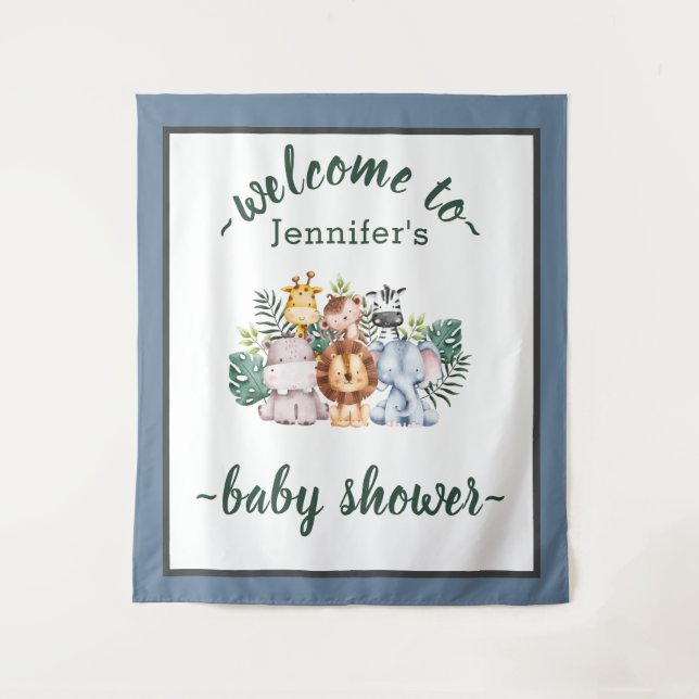 Tapete De Parede Animais Selvagens Neutros Safari Selvagens Chás de (Frente)