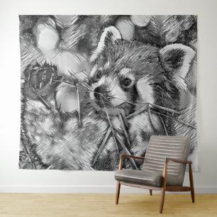 Tapete De Parede AnimalArtBW_RedPanda_001