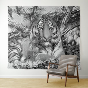 Tapete De Parede AnimalArtBW_Tiger_001