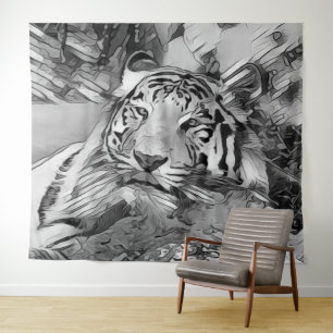 Tapete De Parede AnimalArtBW_Tiger_002
