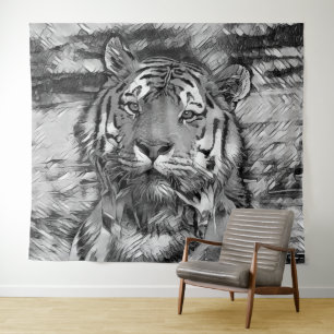 Tapete De Parede AnimalArtBW_Tiger_004