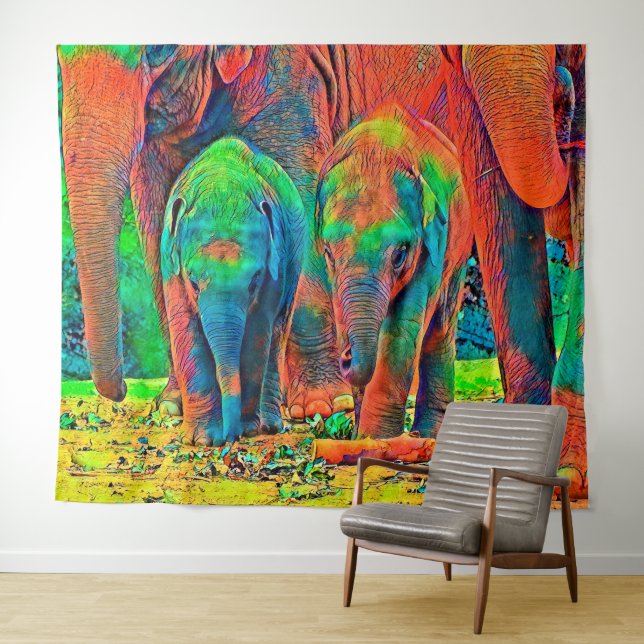Tapete De Parede AnimalColor_Elephant_001 (In Situ (Horizontal))
