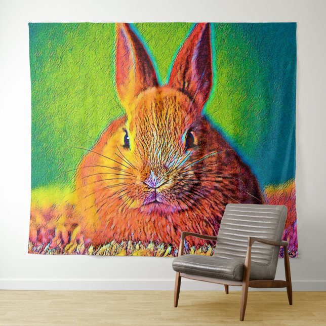 Tapete De Parede AnimalColor_Rabbit_07 (In Situ (Horizontal))