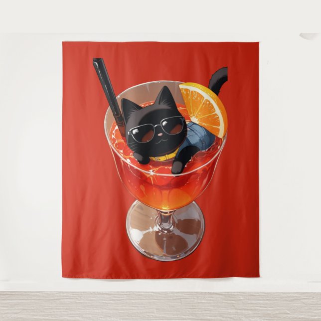 TAPETE DE PAREDE ANIME GATO PRETO  (Frente)