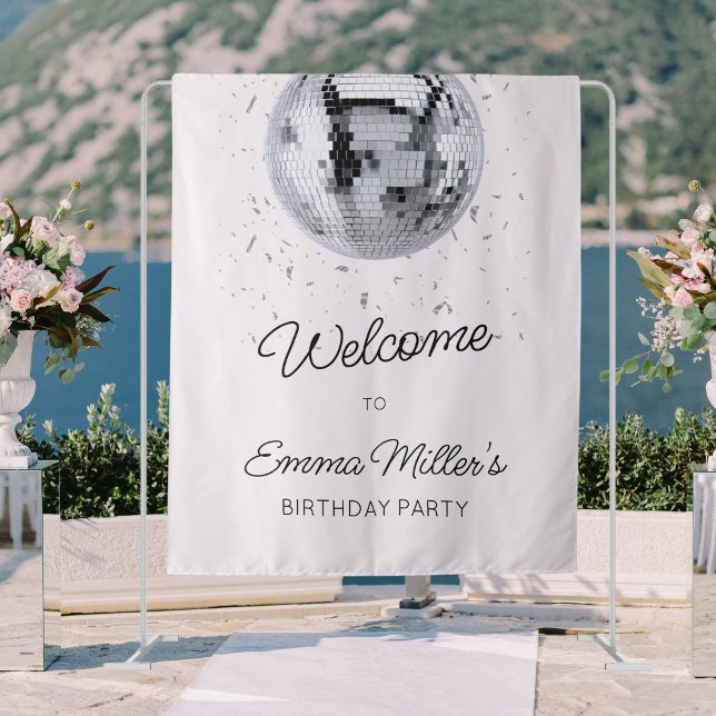 Tapete De Parede Aniversário da Bola de Discoteca (Criador carregado)