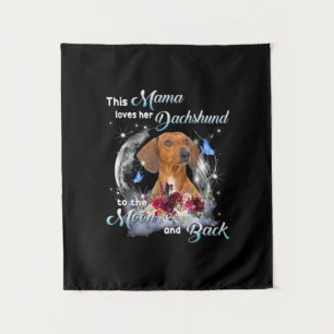 Tapete De Parede Aniversário da Mãe Art Dachshund Mama