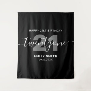 Tapete De Parede Aniversário de 21 anos Moderno e Elegante