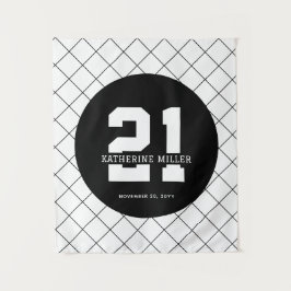 Tapete De Parede Aniversário de 21 anos Personalizado Moderno e Ele