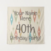 Aniversário de 40 anos no estilo retrô