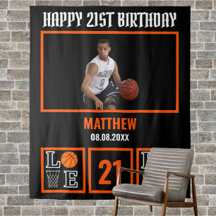 Tapete De Parede Aniversário de Basquete, Backdrops De Jogadores De
