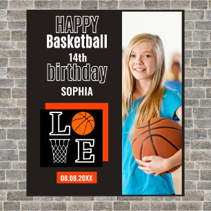 Tapete De Parede Aniversário de Basquete, Jogadora de Basquete