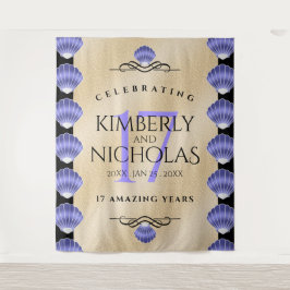 Tapete De Parede Aniversário de Casamento de Conchas dos 17 Anos El