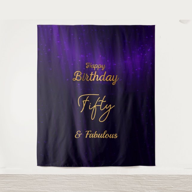 Tapete De Parede Aniversário de Cinquenta Anos  (Frente)