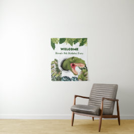 Tapete De Parede Aniversário de Dinossauro 3D