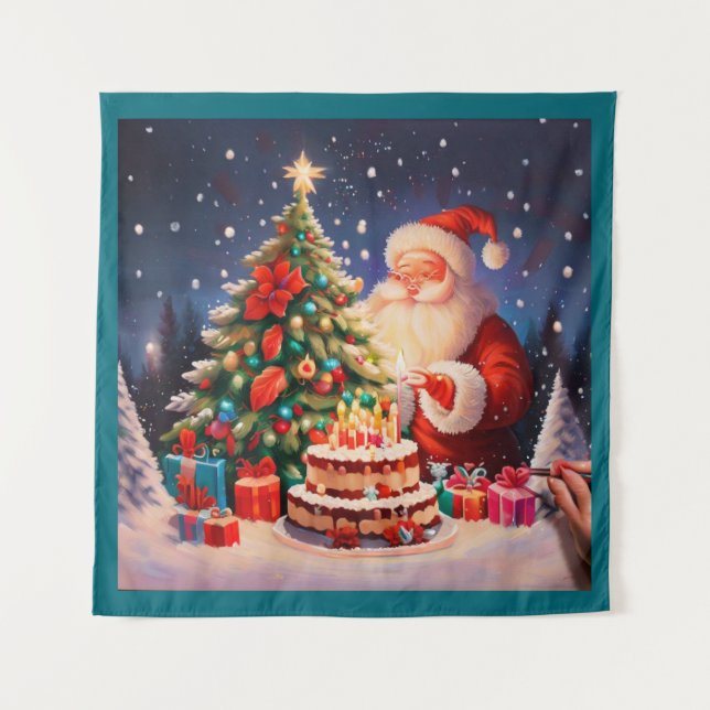 Tapete De Parede Aniversário de Natal 10 (Frente)