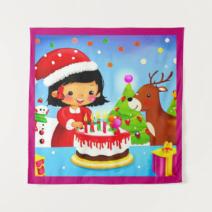 Tapete De Parede Aniversário de Natal 7