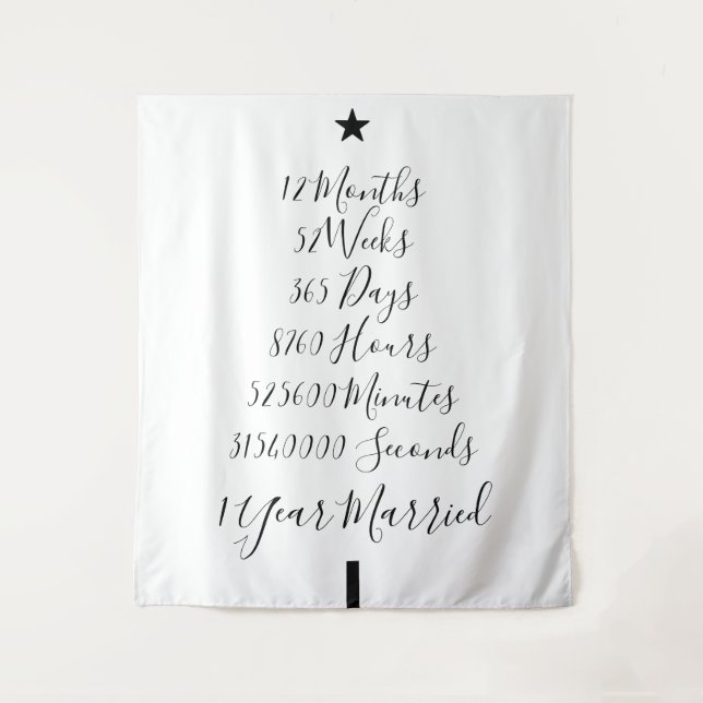 Tapete De Parede Aniversário de um ano casado (Frente)