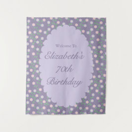 Tapete De Parede Aniversário Floral Roxo