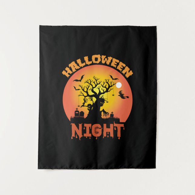 Tapete De Parede Aniversário na Noite de Halloween (Frente)