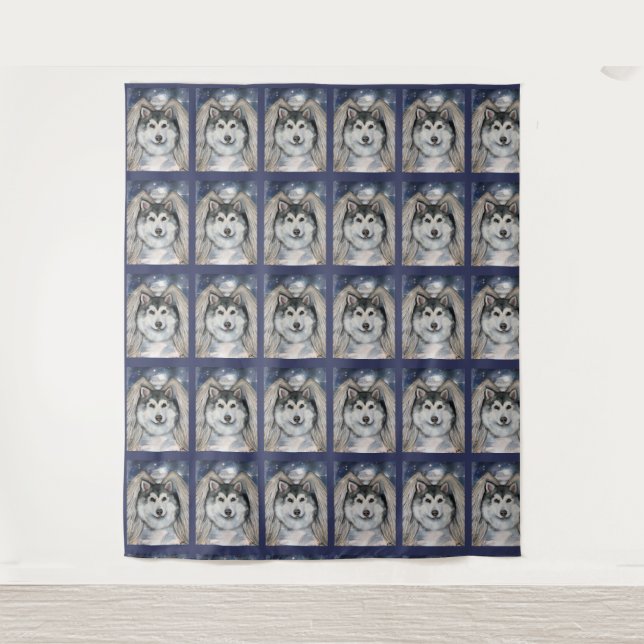 Tapete De Parede Anjo Alaskan Malamute (Frente)