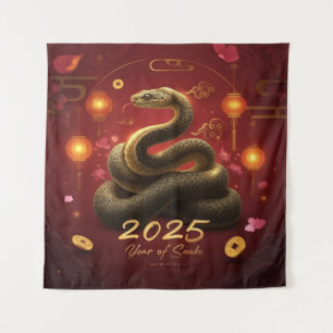 Tapete De Parede Ano Novo Chinês 2025 Ano do Cobra