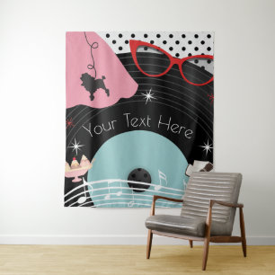 Tapete De Parede anos 50 da década de 1950 se vestem do Partido da