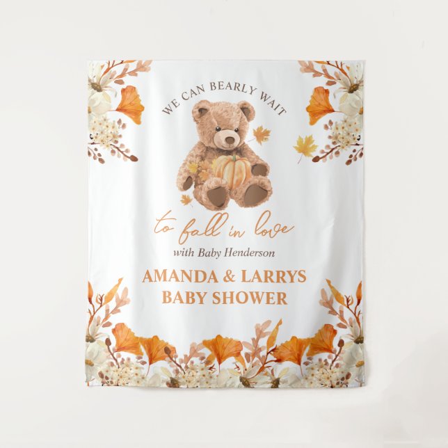 Tapete De Parede Antecipação de espera para cair no Chá de fraldas  (Frente)