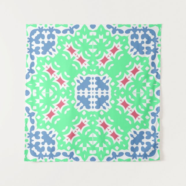 Tapete De Parede Antigos azulejos ornamentados talavera méxico. Con (Frente)