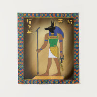 Anubis Wall, o Deus egípcio, a enforcar-se