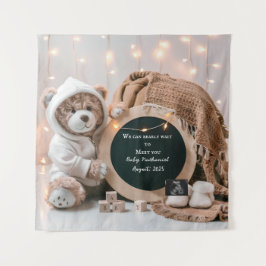 Tapete De Parede Anúncio de gravidez digital neutra simples