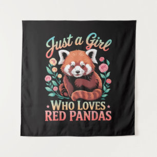 Tapete De Parede Apenas Uma Garota Que Ama Pandas Vermelhos