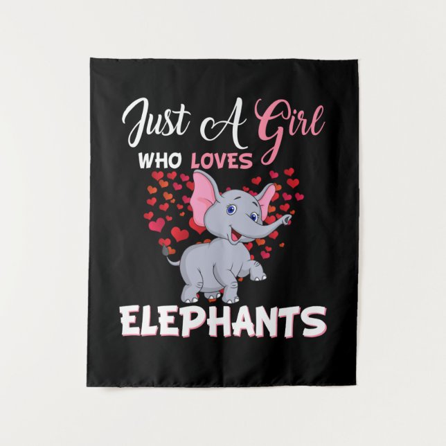 Tapete De Parede Apenas Uma Menina Que Ama Os Presentes Dos Elefant (Frente)