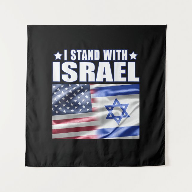 Tapete De Parede Apoio a Israel Eu Estou com Israel  (Frente)