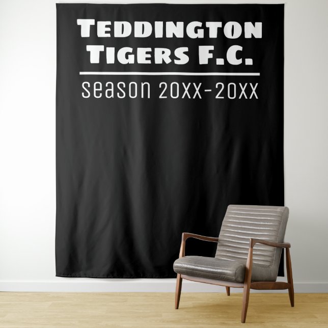 Tapete De Parede Apresentação do Clube de Futebol em Preto (In Situ)