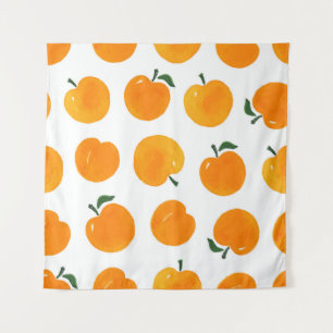 Tapete De Parede Apricots Watercolor White Background Vintage