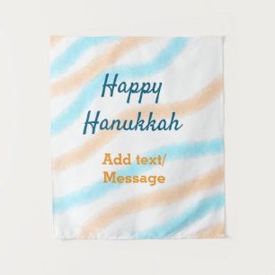 Tapete De Parede Aqua laranja feliz Hanukkah adiciona mensagem de t