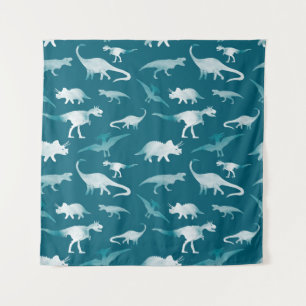 Tapete De Parede Aquarela do Dinossauro: Padrão Têxtil