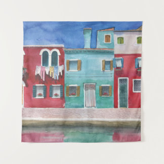 Tapete De Parede Aquarela Itália: Desenho Mão