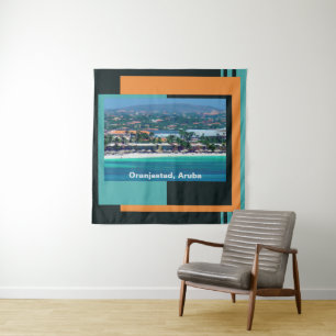 Tapete De Parede Aquarelas de Oranjestad, Aruba