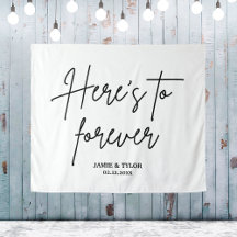 Aqui está o personalizado da cerimônia de casament